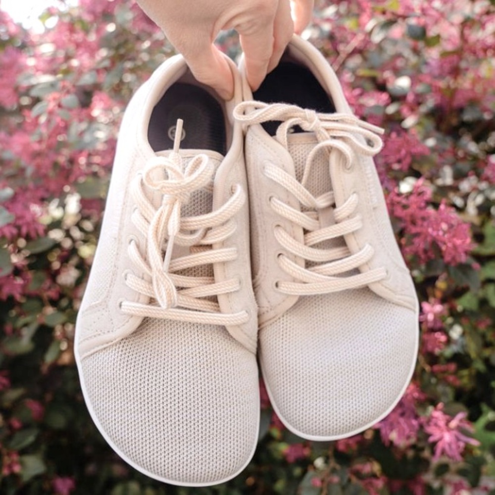 Barefoot Zero Drop Sneakers 39 Women’s 8 Off White Cream Wide Toe Box Shoes